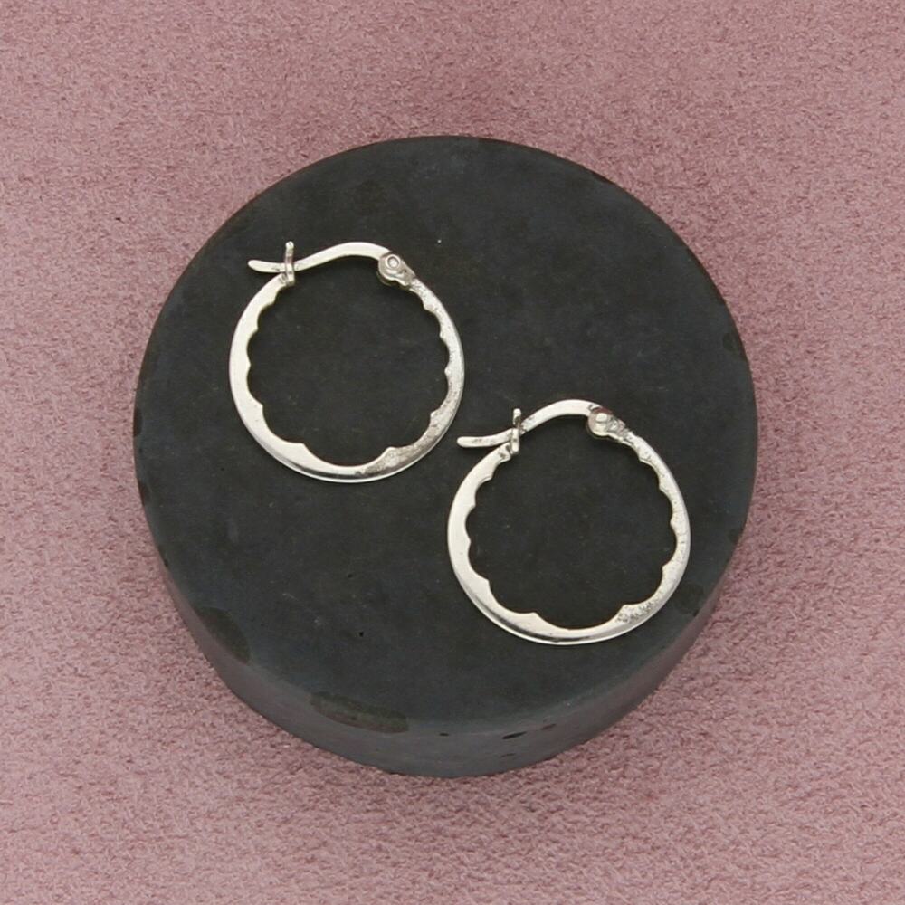 sterling silver 20mm snap-post hoop earrings